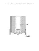 DUAL-CHAMBER CYLINDER-PISTON UNIT FOR THE LYOPHILISATION, STORAGE,     RECONSTITUTION AND APPLICATION OF INJECTION SOLUTIONS FOR AN INJECTOR,     AND METHOD FOR FILLING THE CYLINDER-PISTON UNIT diagram and image