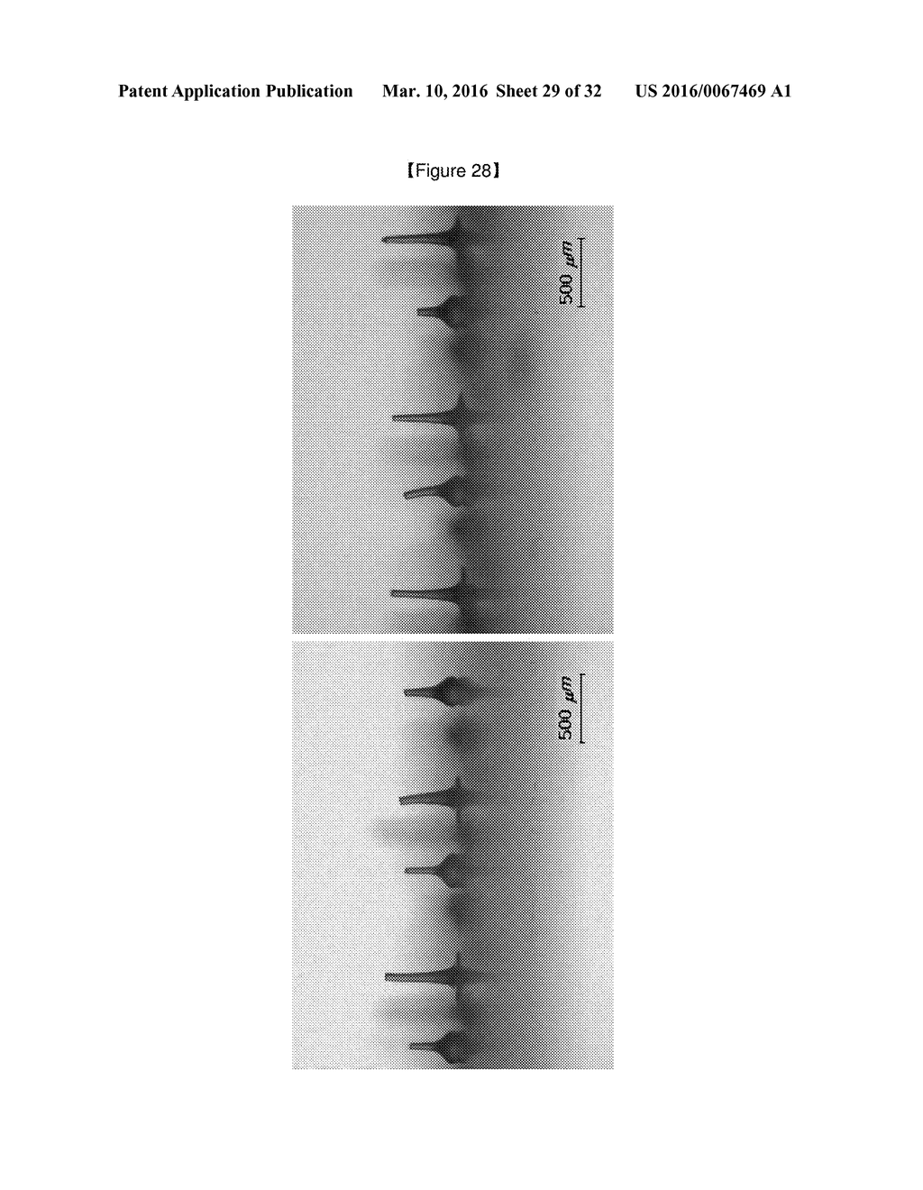 METHOD FOR MANUFACTURING MICROSTRUCTURE USING CENTRIFUGAL FORCE AND     MICROSTRUCTURE MANUFACTURED BY SAME - diagram, schematic, and image 30