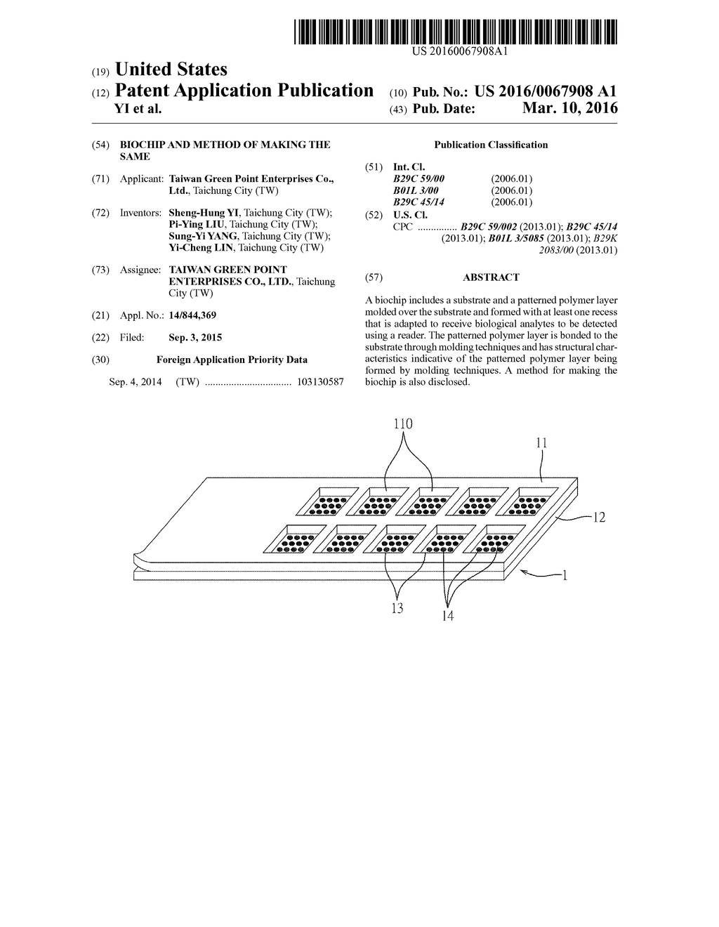 BIOCHIP AND METHOD OF MAKING THE SAME - diagram, schematic, and image 01