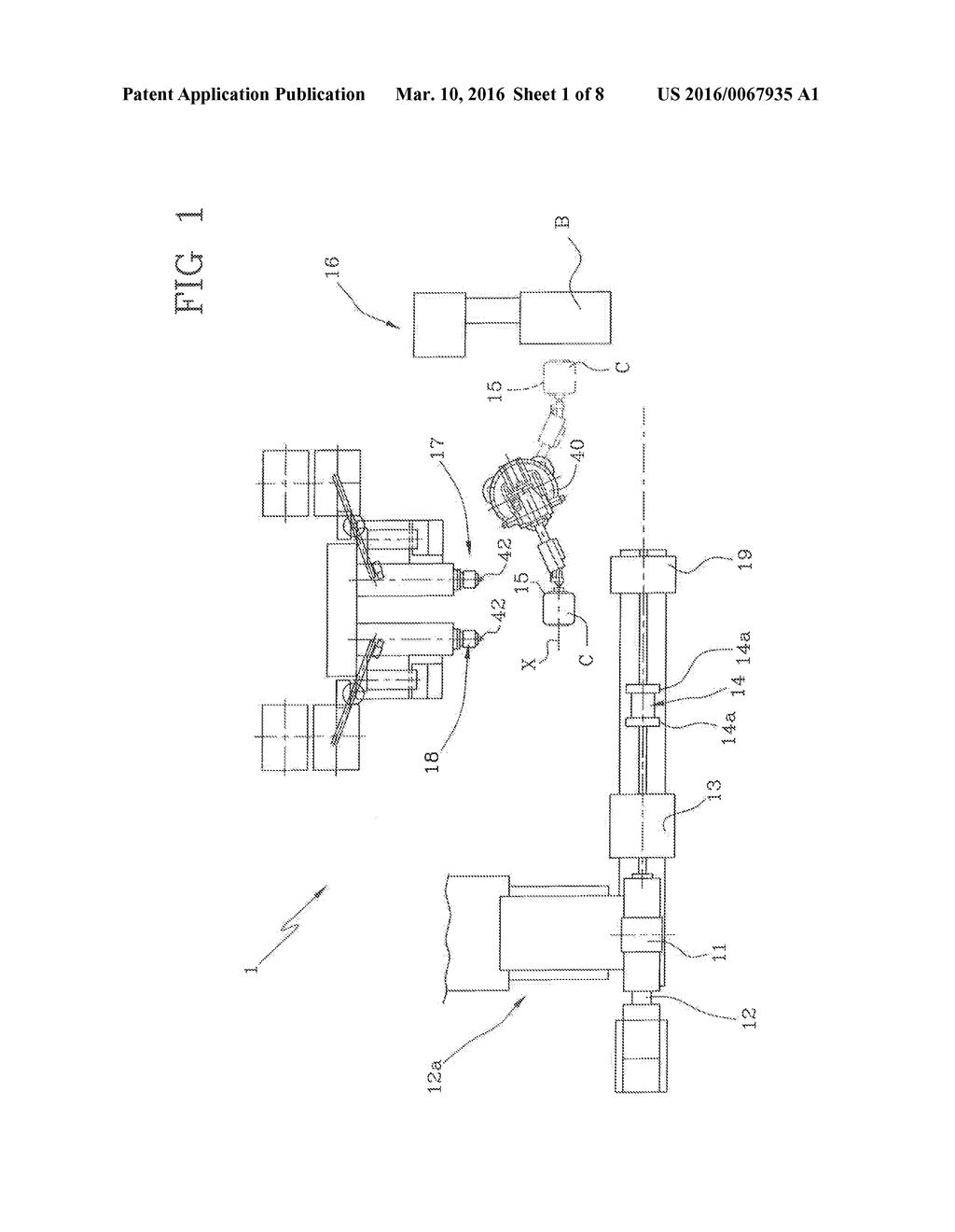 PROCESS AND APPARATUS FOR MANUFACTURING TYRES - diagram, schematic, and image 02