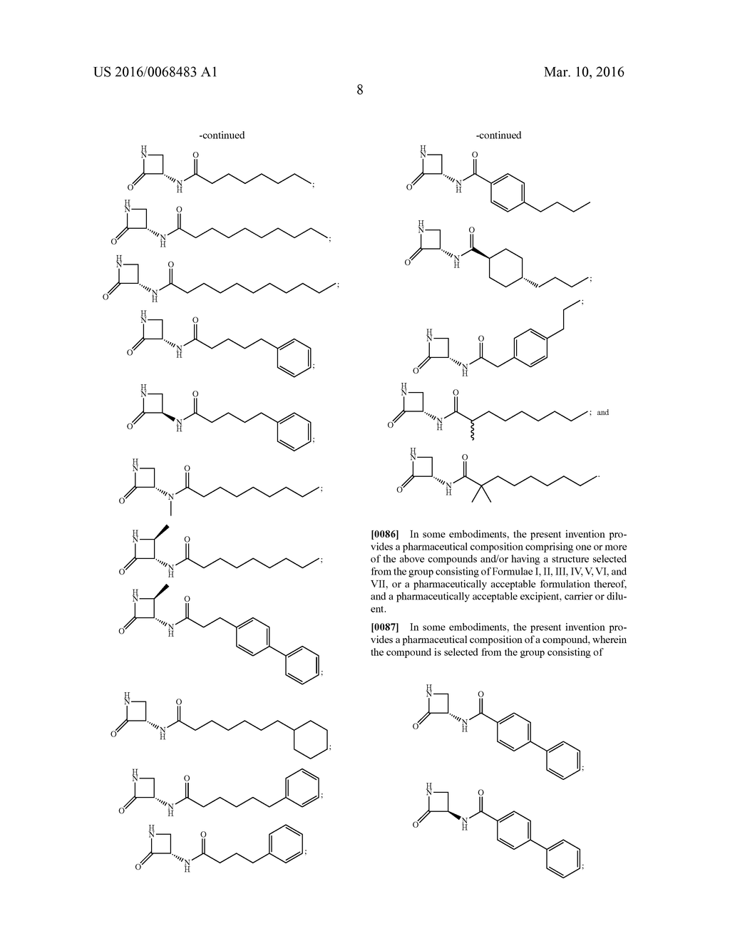 AMIDE DERIVATIVES OF LACTAM BASED N-ACYLETHANOLAMINE ACID AMIDASE (NAAA)     INHIBITORS - diagram, schematic, and image 10