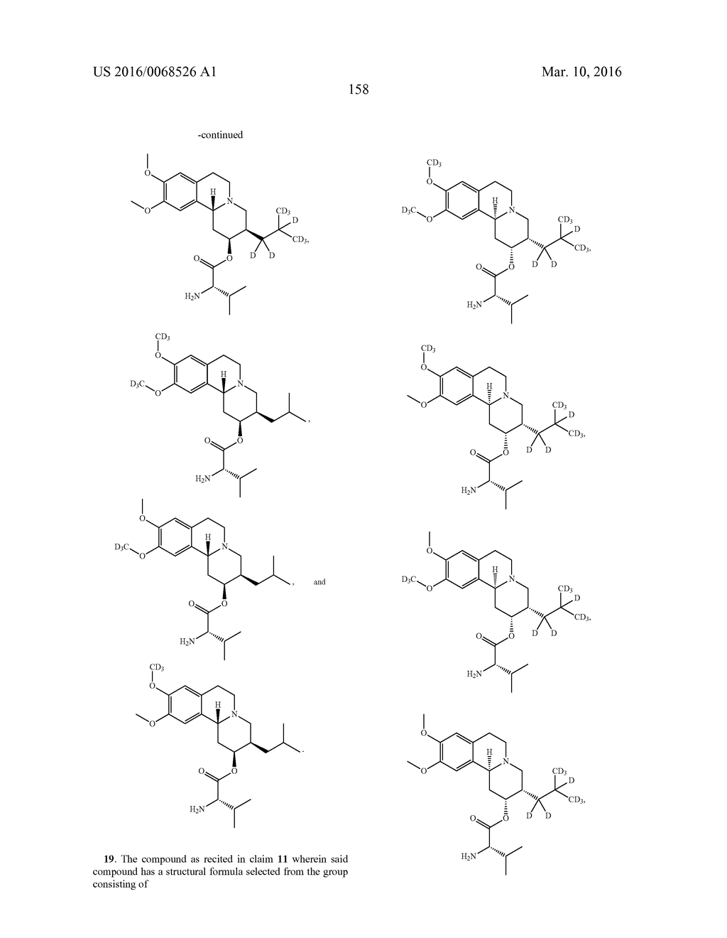 BENZOQUINOLONE INHIBITORS OF VMAT2 - diagram, schematic, and image 159