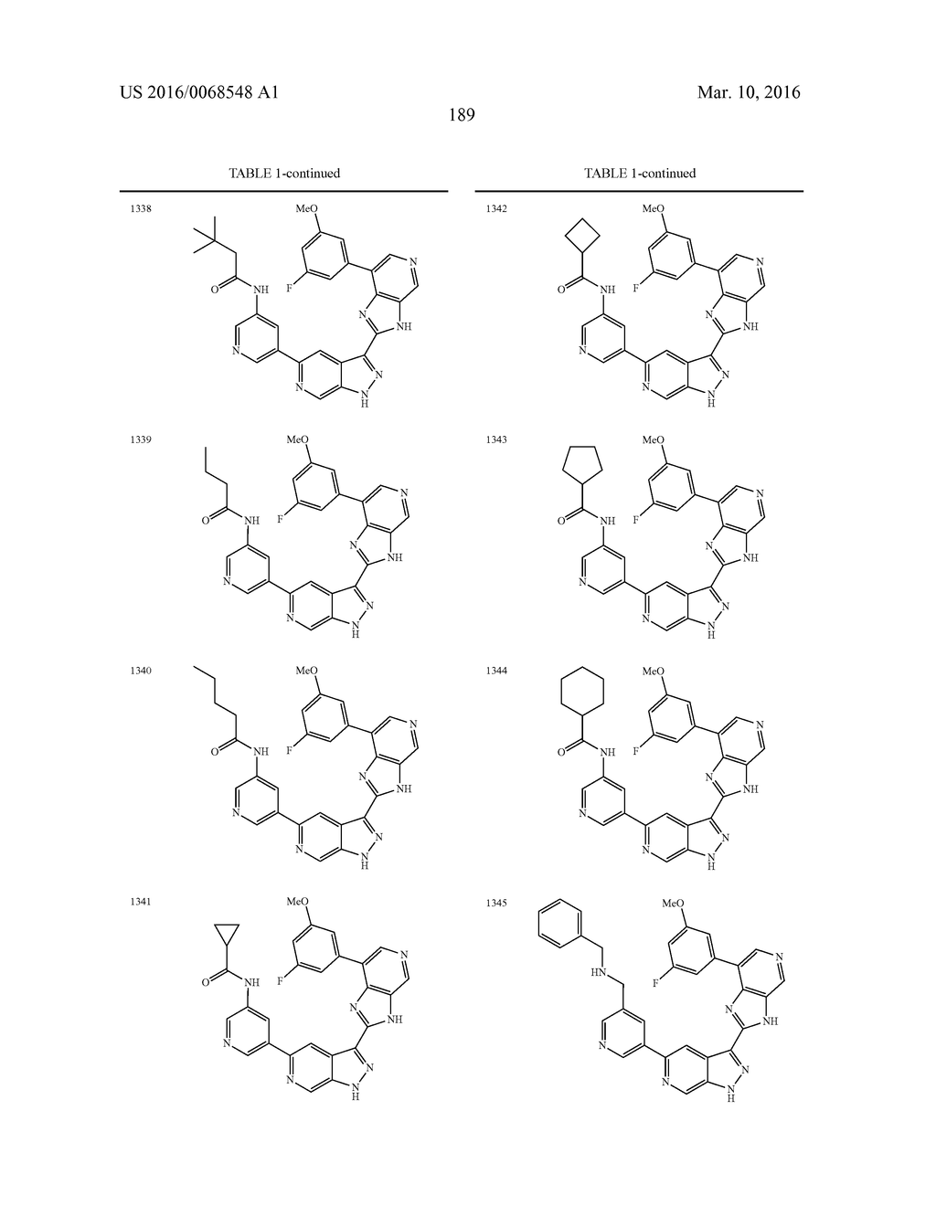 3-(3H-IMIDAZO[4,5-C]PYRIDIN-2-YL)-1H-PYRAZOLO[3,4-C]PYRIDINE AND     THERAPEUTIC USES THEREOF - diagram, schematic, and image 190