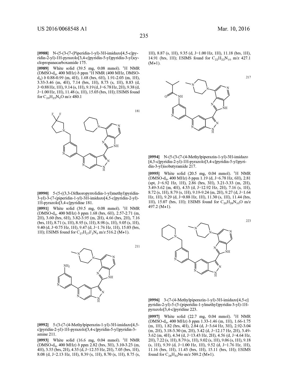 3-(3H-IMIDAZO[4,5-C]PYRIDIN-2-YL)-1H-PYRAZOLO[3,4-C]PYRIDINE AND     THERAPEUTIC USES THEREOF - diagram, schematic, and image 236