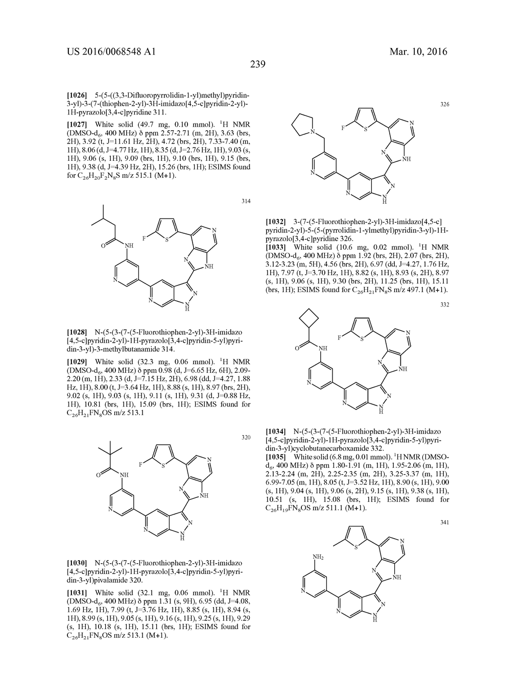 3-(3H-IMIDAZO[4,5-C]PYRIDIN-2-YL)-1H-PYRAZOLO[3,4-C]PYRIDINE AND     THERAPEUTIC USES THEREOF - diagram, schematic, and image 240