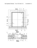 One-piece framing device for a window-type opening, method for the     installation thereof and production method thereof diagram and image