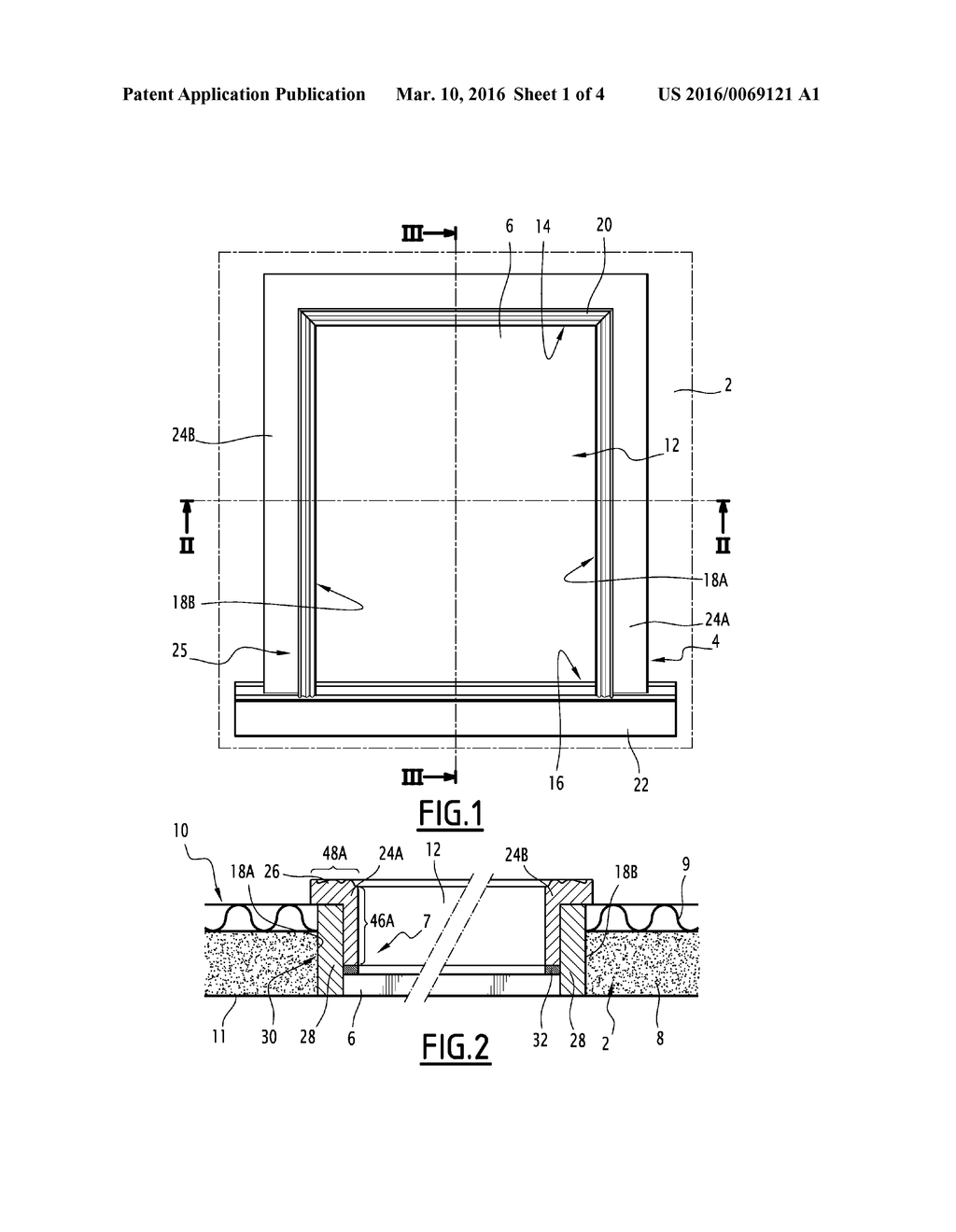 One-piece framing device for a window-type opening, method for the     installation thereof and production method thereof - diagram, schematic, and image 02