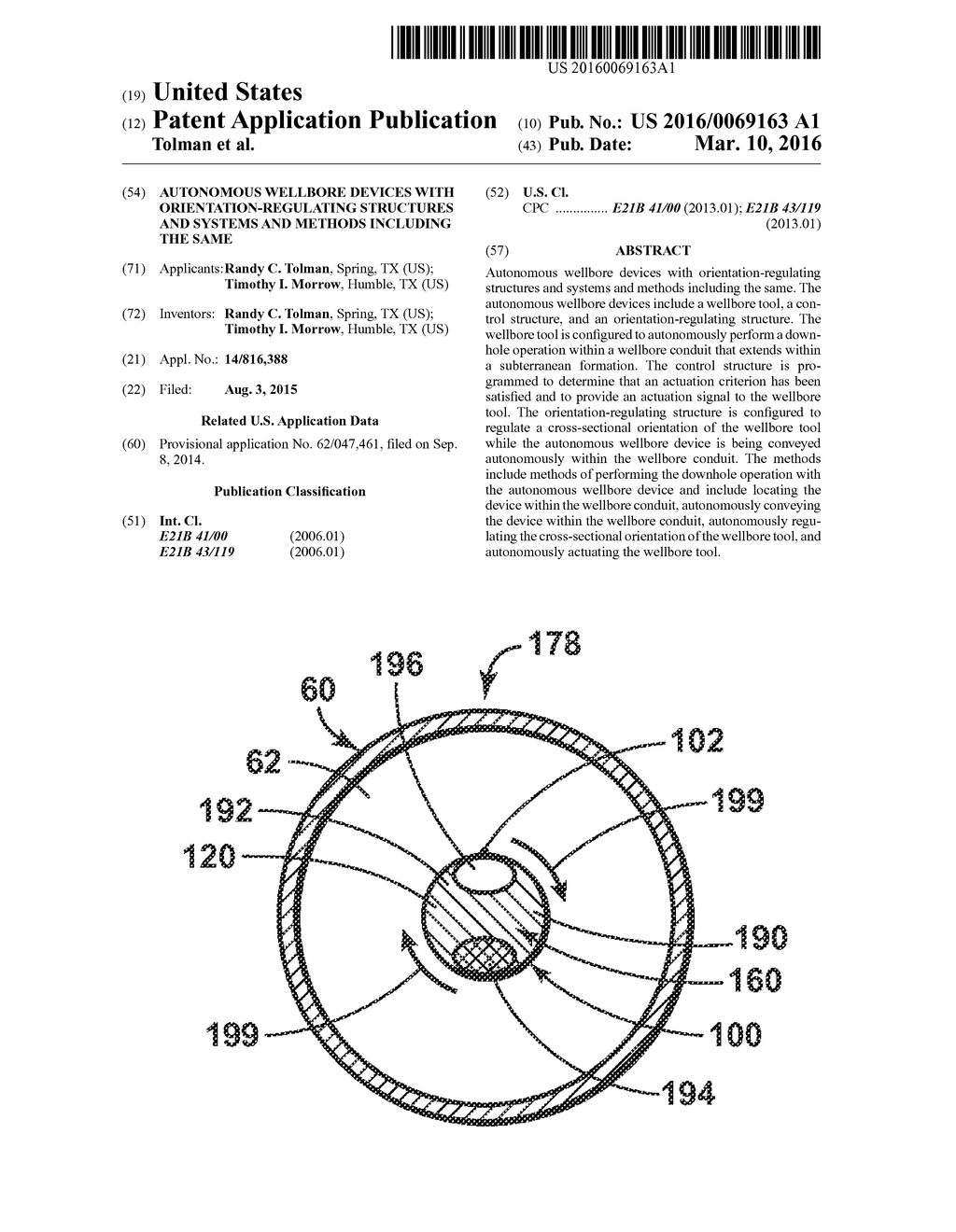 Autonomous Wellbore Devices With Orientation-Regulating Structures and     Systems and Methods Including the Same - diagram, schematic, and image 01