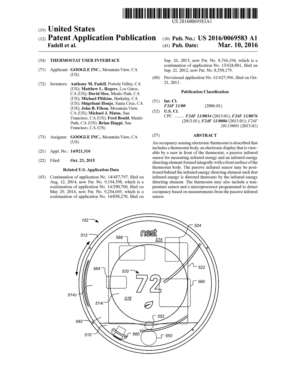 THERMOSTAT USER INTERFACE - diagram, schematic, and image 01