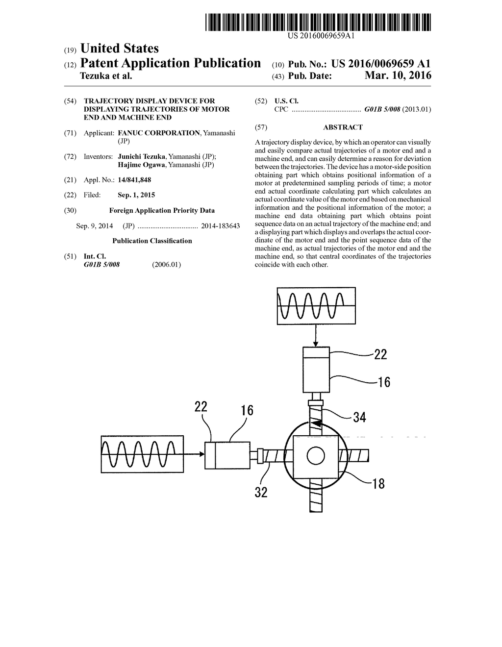 TRAJECTORY DISPLAY DEVICE FOR DISPLAYING TRAJECTORIES OF MOTOR END AND     MACHINE END - diagram, schematic, and image 01