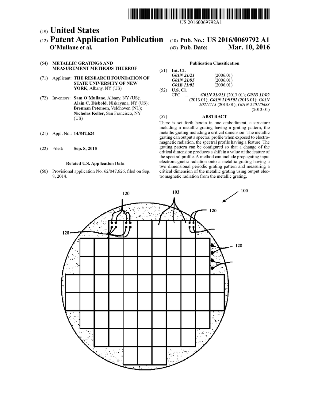 METALLIC GRATINGS AND MEASUREMENT METHODS THEREOF - diagram, schematic, and image 01