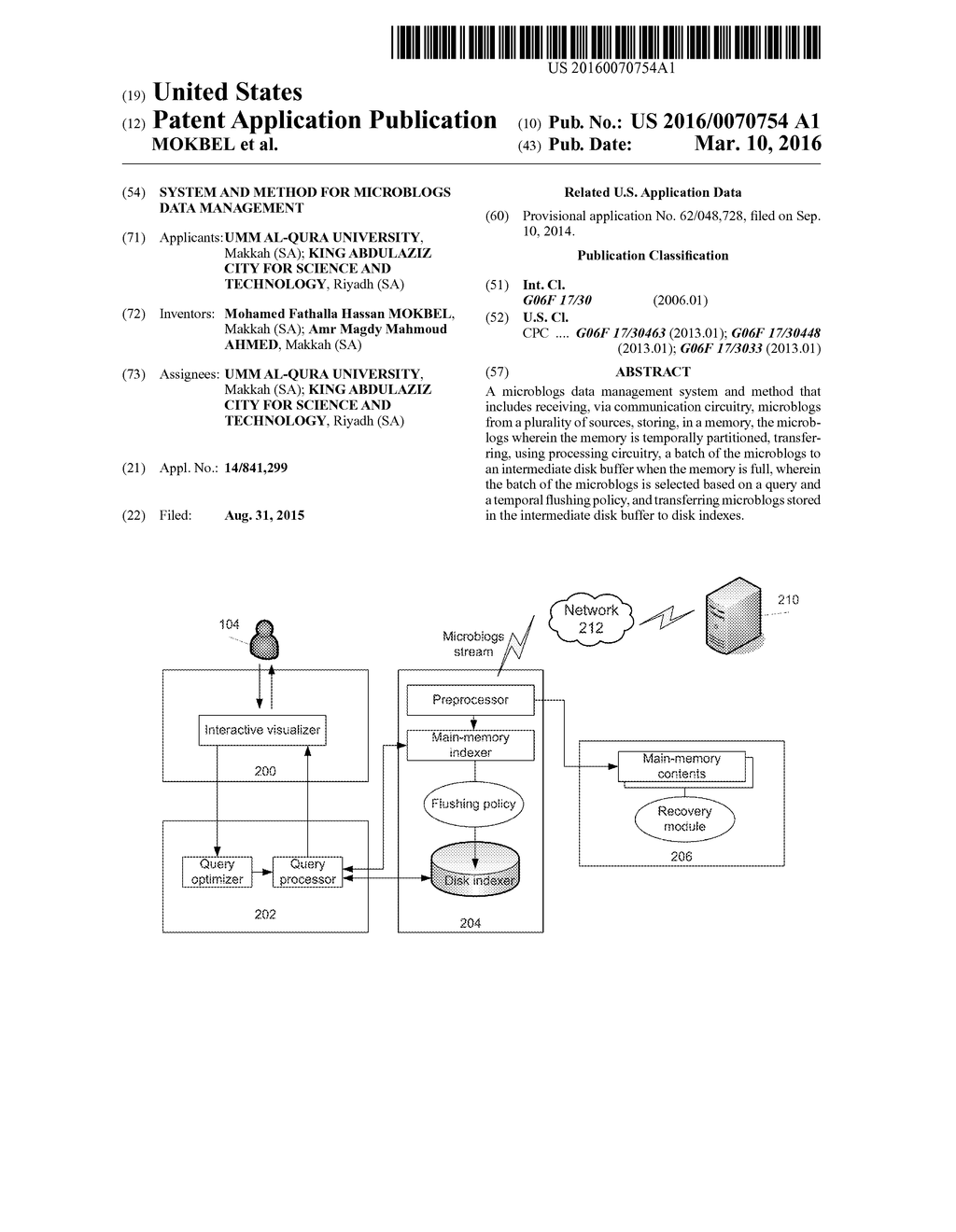 SYSTEM AND METHOD FOR MICROBLOGS DATA MANAGEMENT - diagram, schematic, and image 01