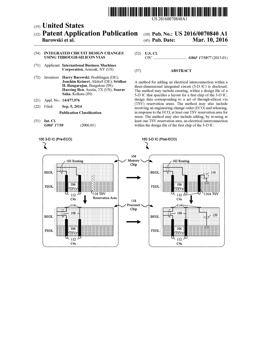 INTEGRATED CIRCUIT DESIGN CHANGES USING THROUGH-SILICON VIAS - diagram, schematic, and image 01