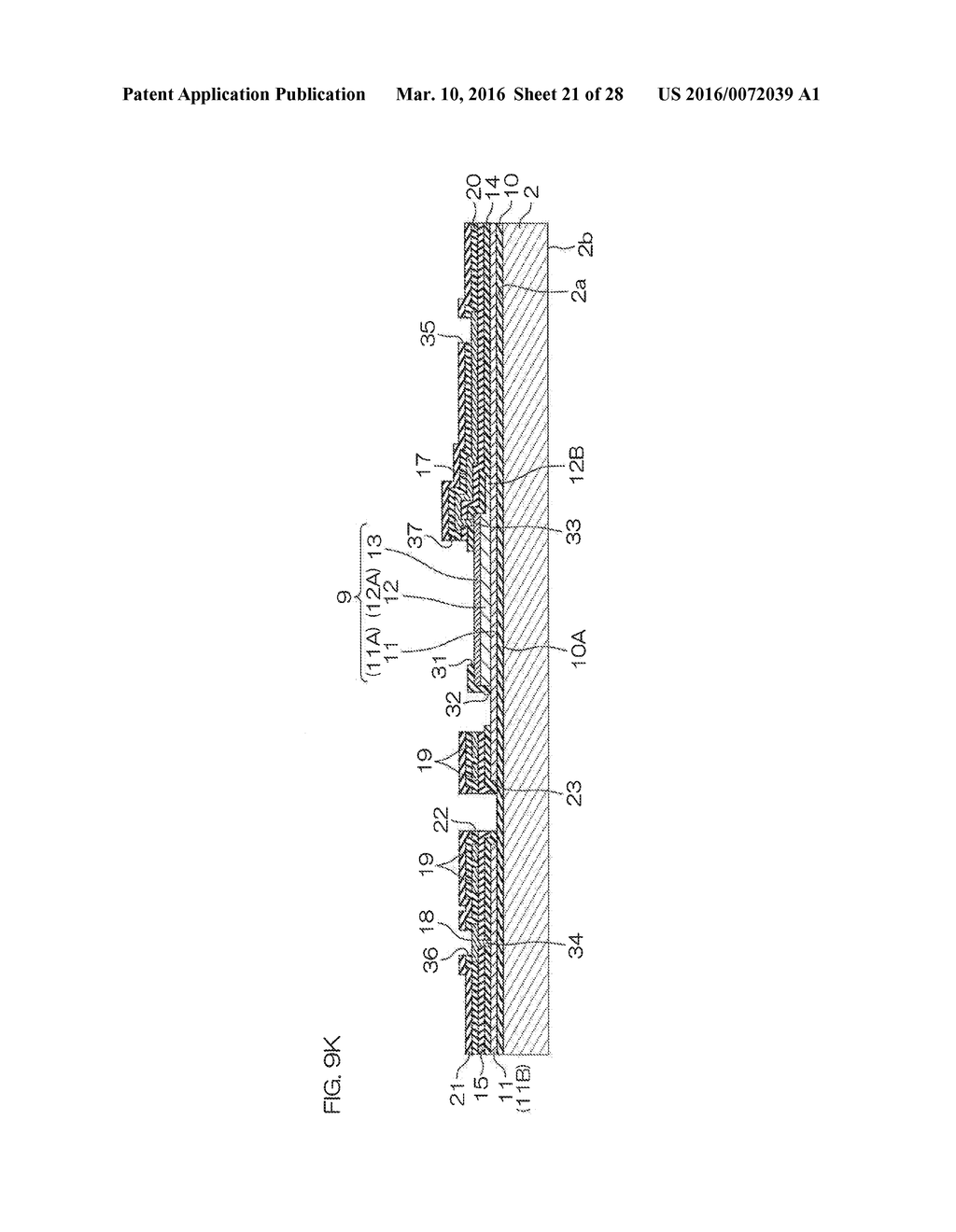 DEVICE USING A PIEZOELECTRIC ELEMENT AND METHOD FOR MANUFACTURING THE SAME - diagram, schematic, and image 22