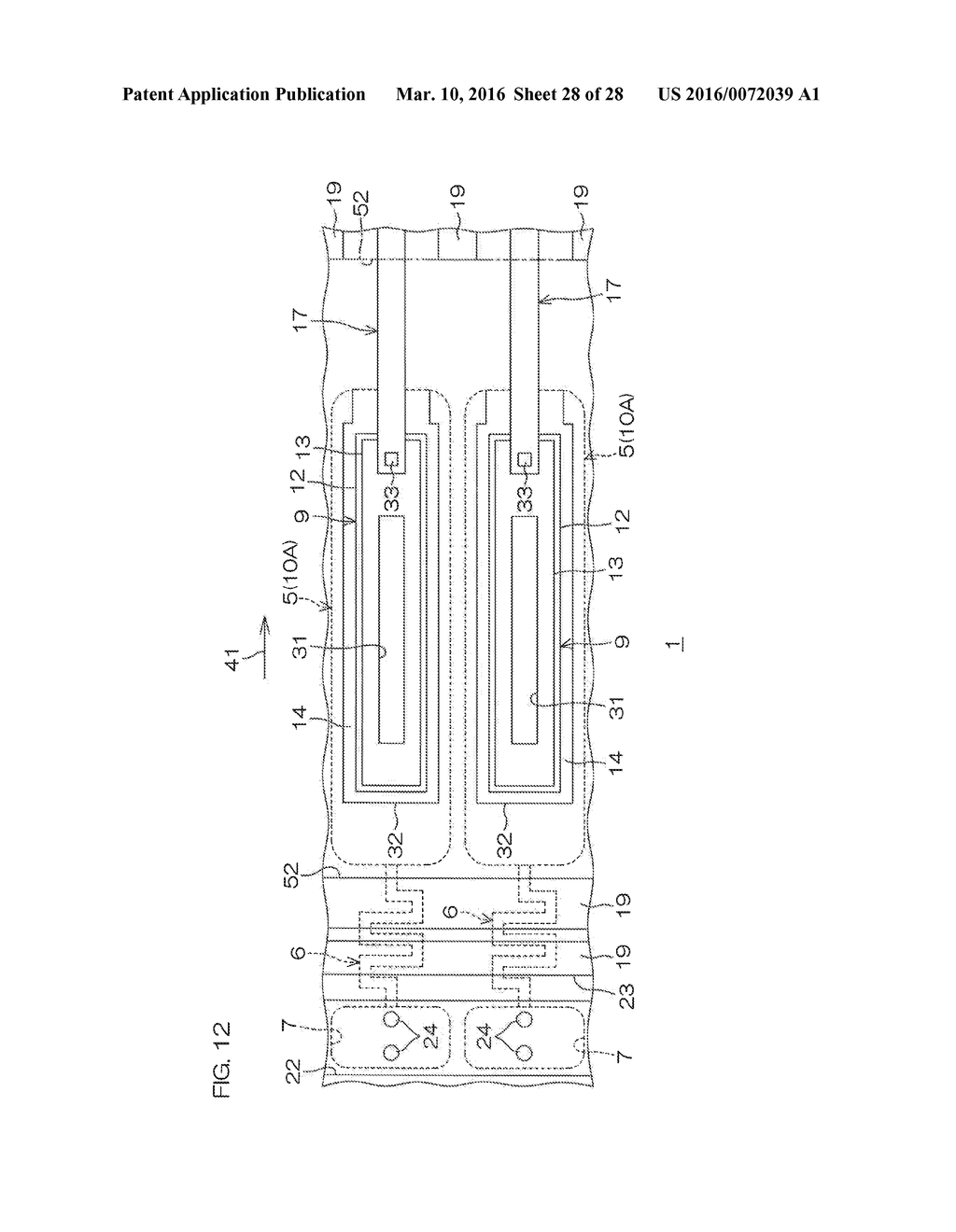 DEVICE USING A PIEZOELECTRIC ELEMENT AND METHOD FOR MANUFACTURING THE SAME - diagram, schematic, and image 29