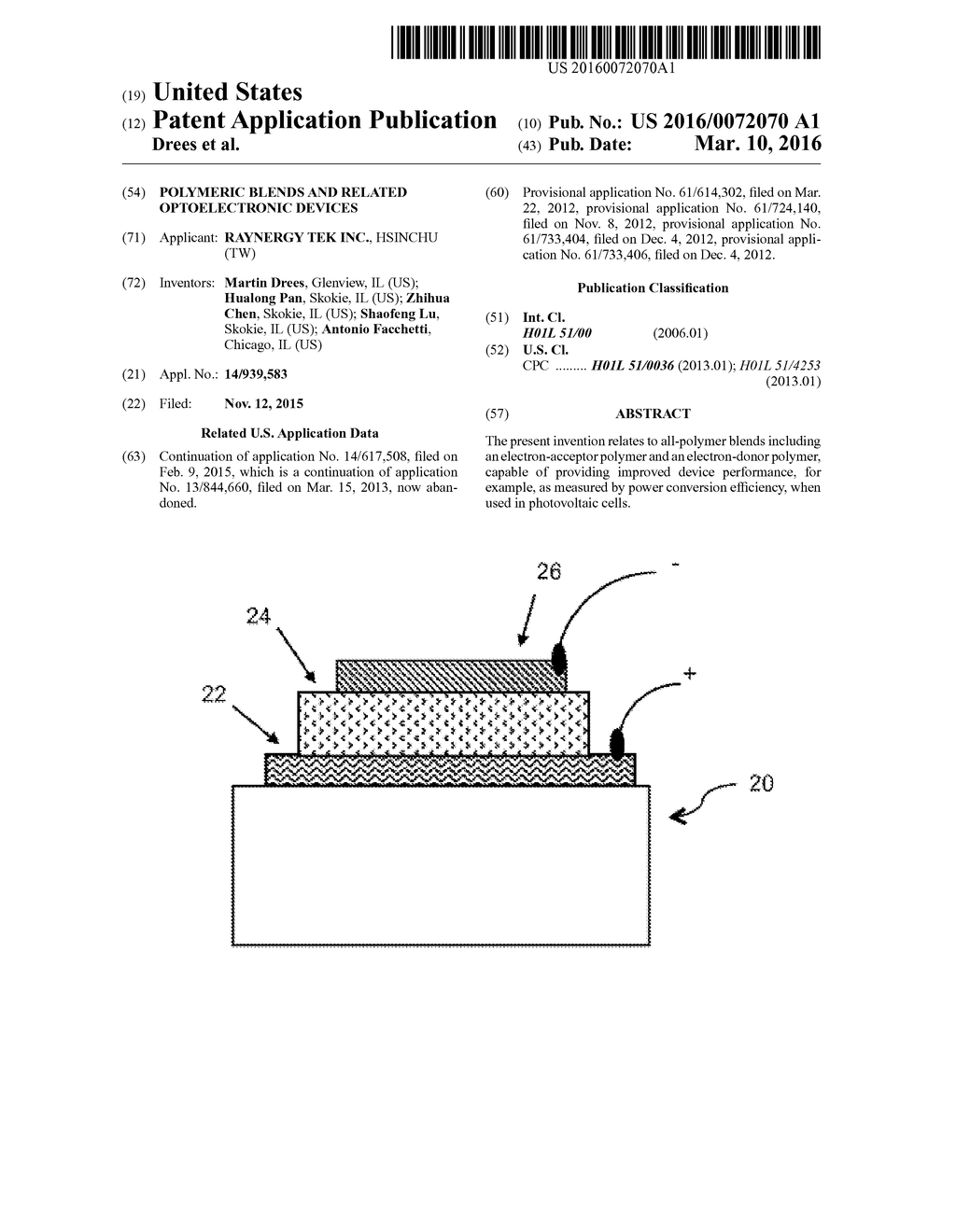 POLYMERIC BLENDS AND RELATED OPTOELECTRONIC DEVICES - diagram, schematic, and image 01