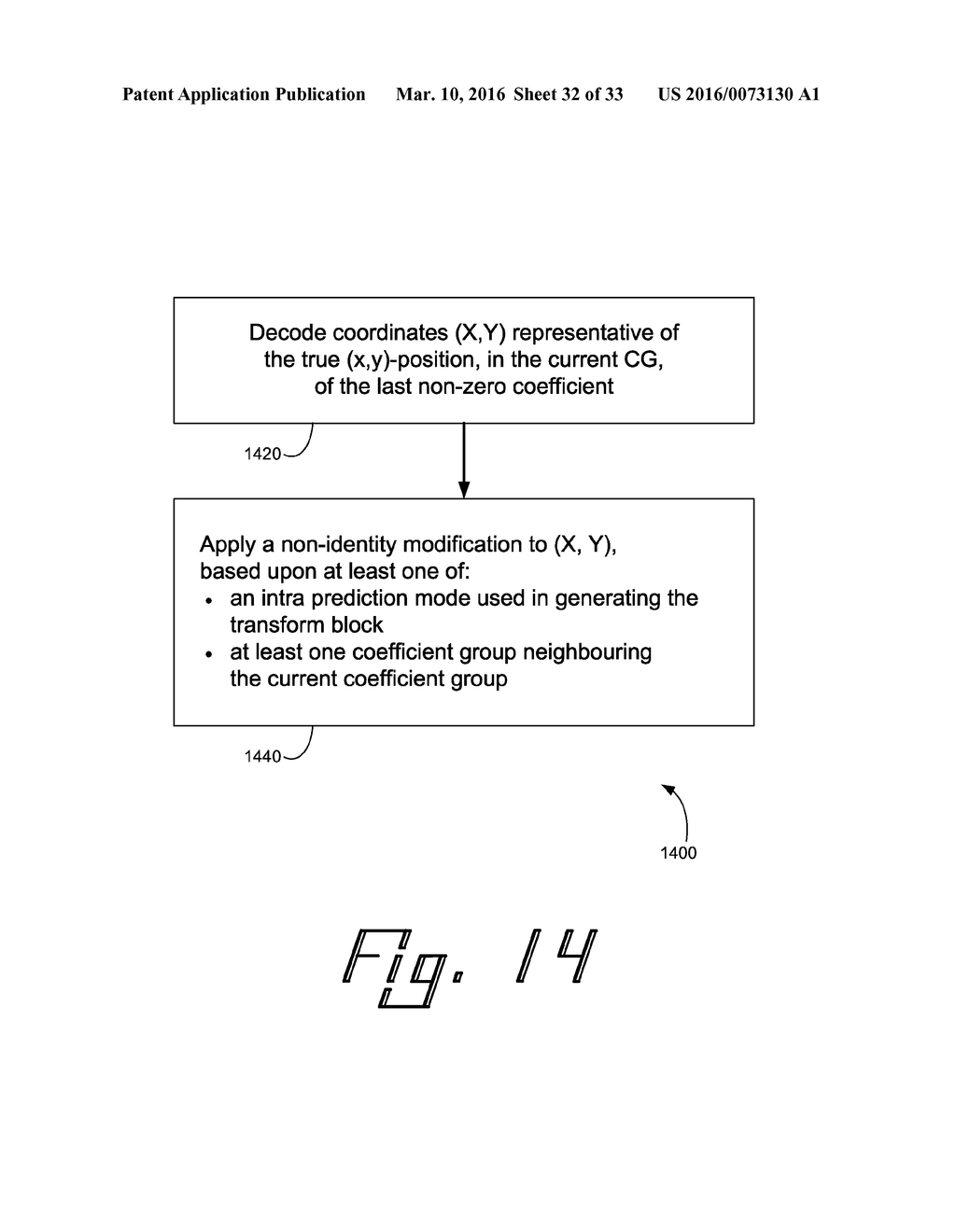 CODING POSITION DATA FOR THE LAST NON-ZERO TRANSFORM COEFFICIENT IN A     COEFFICIENT GROUP - diagram, schematic, and image 33