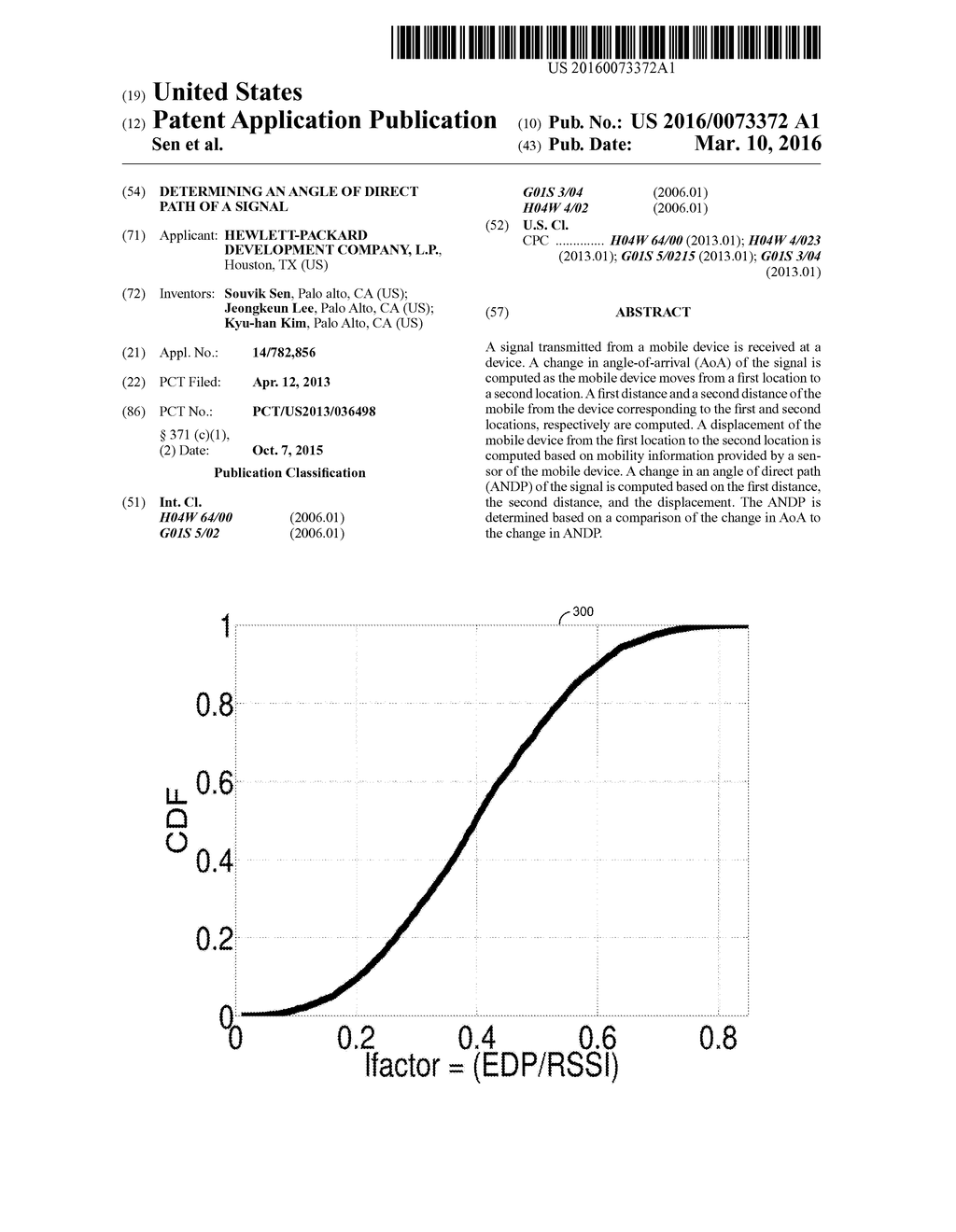 DETERMINING AN ANGLE OF DIRECT PATH OF A SIGNAL - diagram, schematic, and image 01