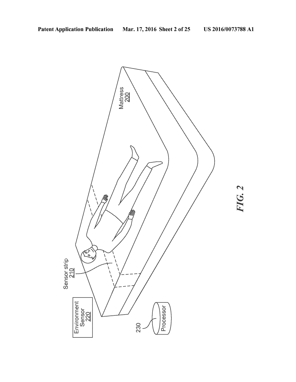 SENSOR STRIP FOR GATHERING HUMAN BIOLOGICAL SIGNALS AND CONTROLLING A BED     DEVICE - diagram, schematic, and image 03