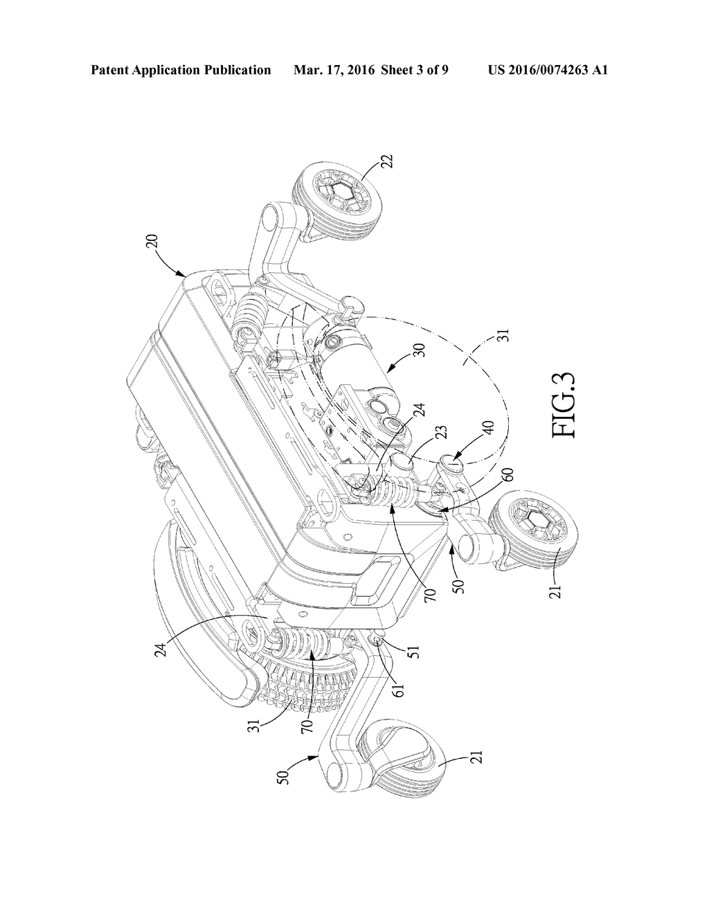 FRONT SUSPENSION SYSTEM FOR AN ELECTRIC WHEELCHAIR - diagram, schematic, and image 04