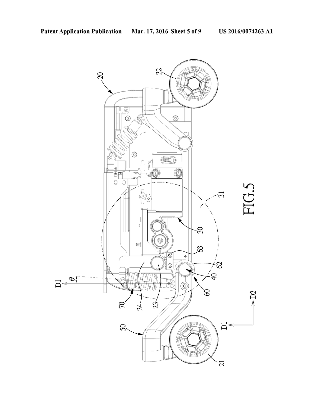 FRONT SUSPENSION SYSTEM FOR AN ELECTRIC WHEELCHAIR - diagram, schematic, and image 06