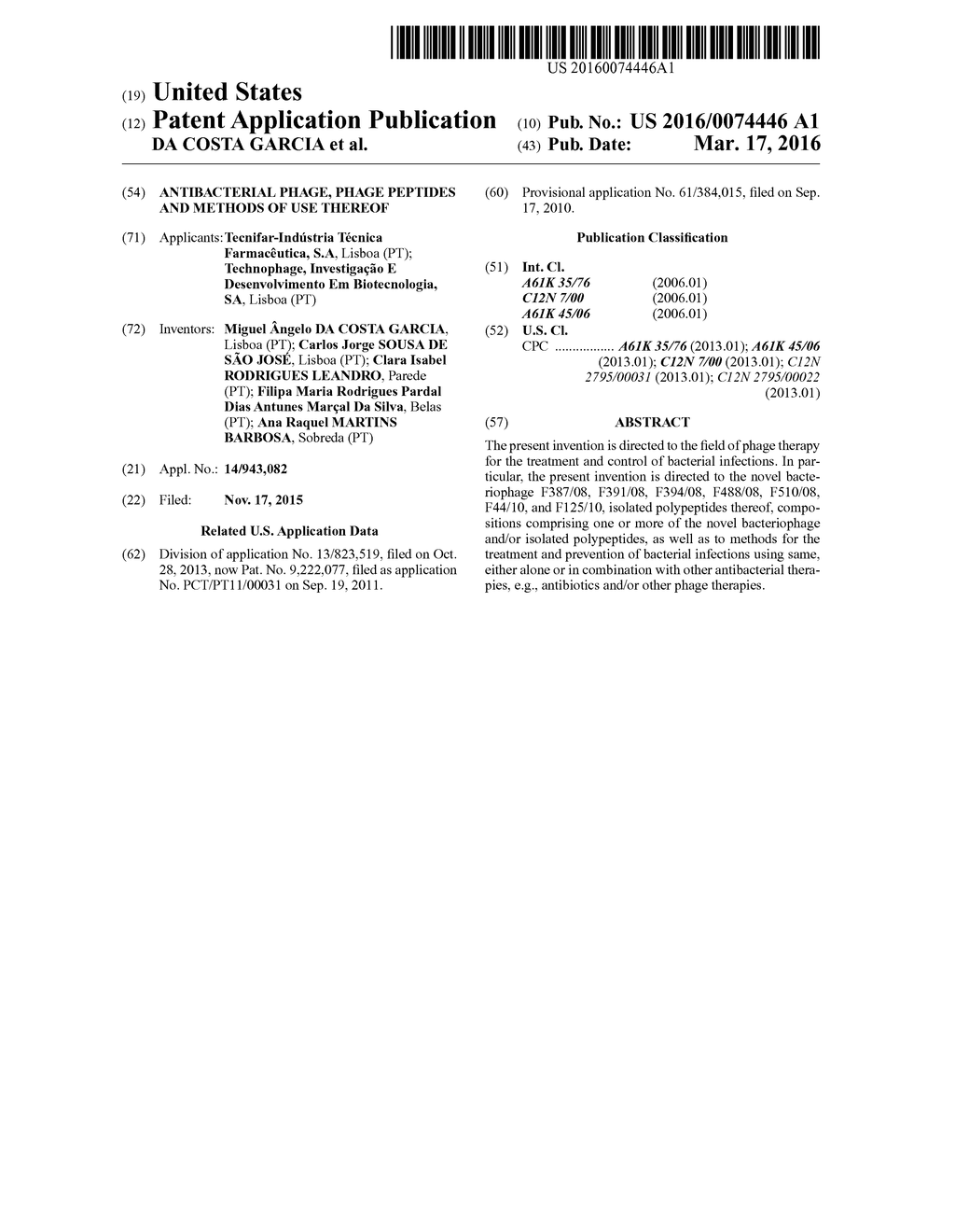 Antibacterial Phage, Phage Peptides And Methods Of Use Thereof - diagram, schematic, and image 01