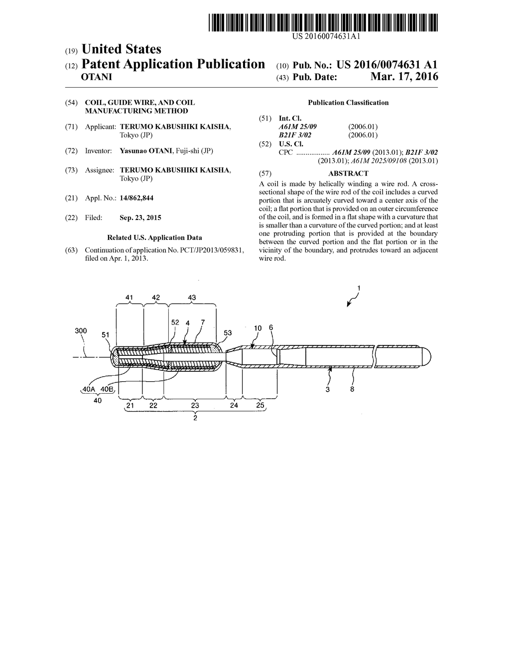 COIL, GUIDE WIRE, AND COIL MANUFACTURING METHOD - diagram, schematic, and image 01