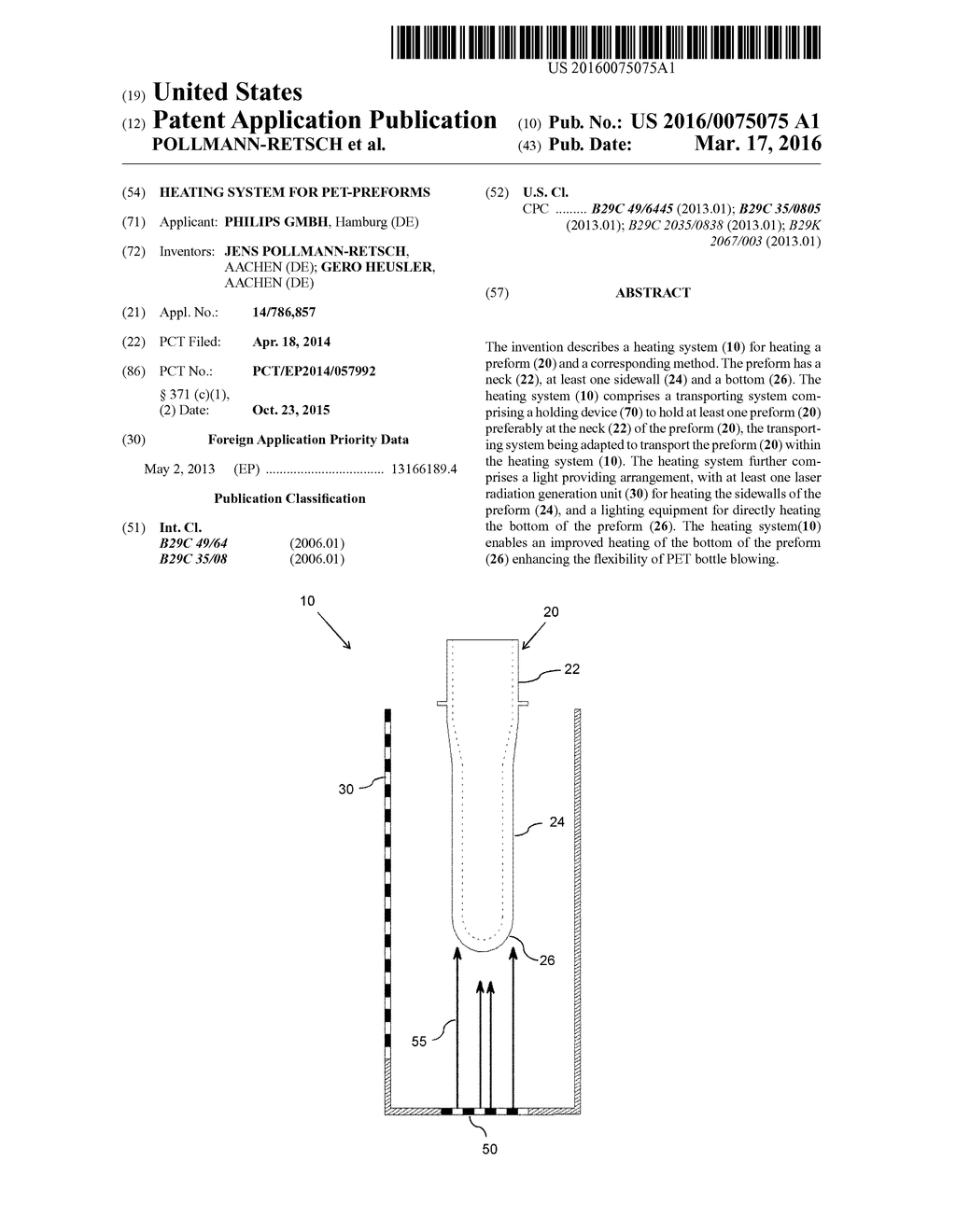 HEATING SYSTEM FOR PET-PREFORMS - diagram, schematic, and image 01