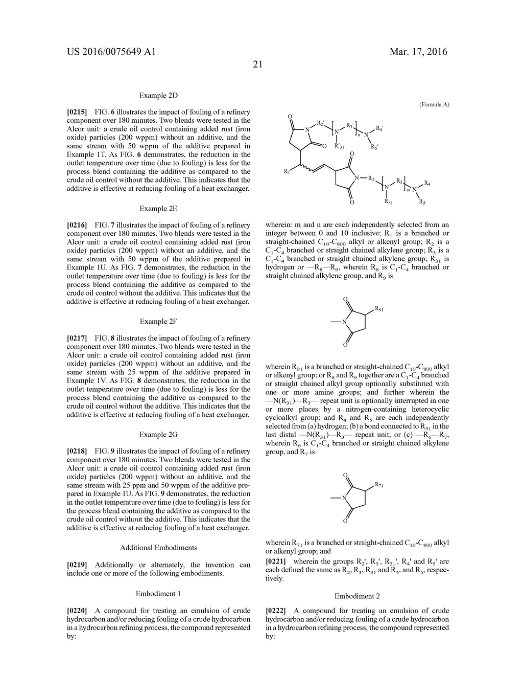 FUNCTIONALIZED POLYMERS CONTAINING POLYAMINE SUCCINIMIDE FOR ANTIFOULING     IN HYDROCARBON REFINING PROCESSES - diagram, schematic, and image 31