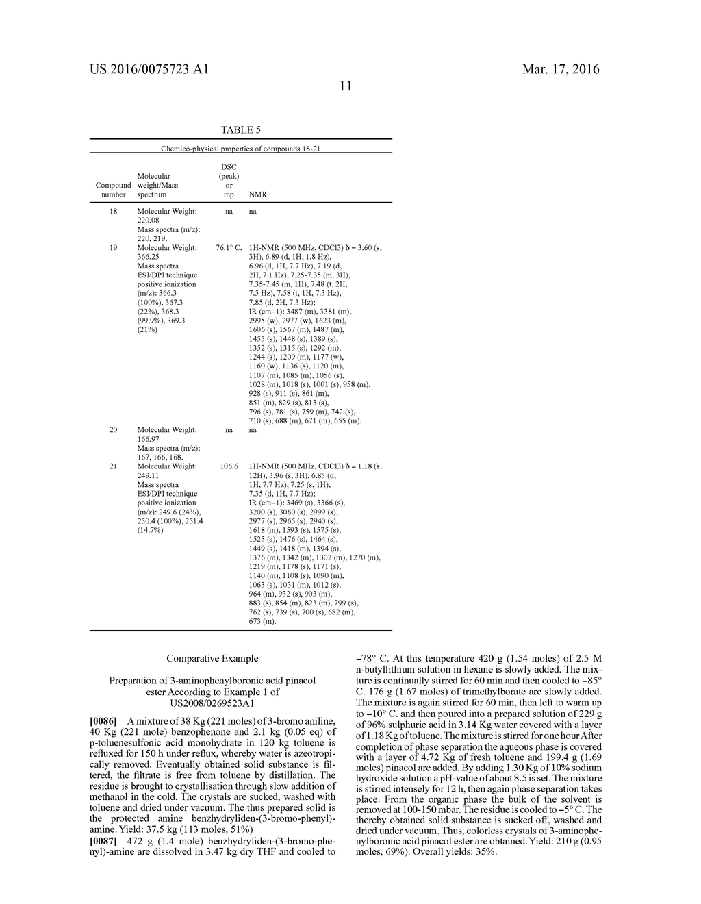 PROCESS FOR THE PREPARATION OF AMINOARYL- AND AMINOHETEROARYL BORONIC     ACIDS AND ESTERS - diagram, schematic, and image 12