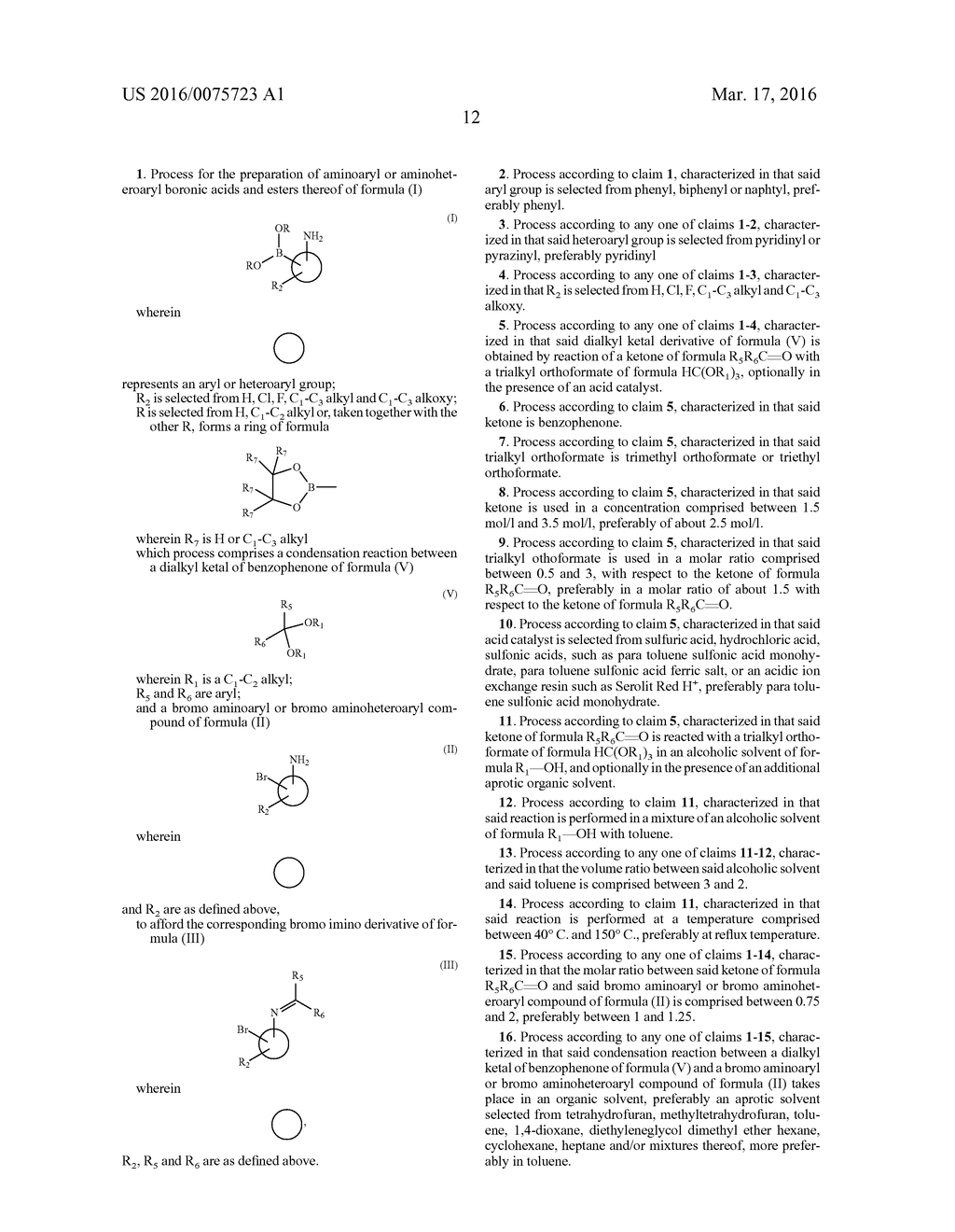PROCESS FOR THE PREPARATION OF AMINOARYL- AND AMINOHETEROARYL BORONIC     ACIDS AND ESTERS - diagram, schematic, and image 13