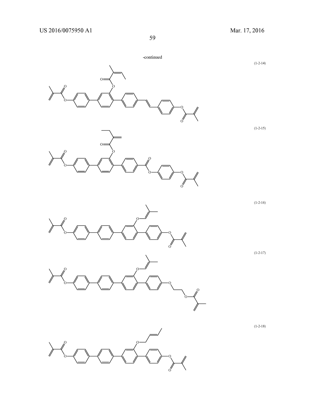 POLYMERIZABLE COMPOUND, POLYMERIZABLE COMPOSITION AND LIQUID CRYSTAL     DISPLAY DEVICE - diagram, schematic, and image 60