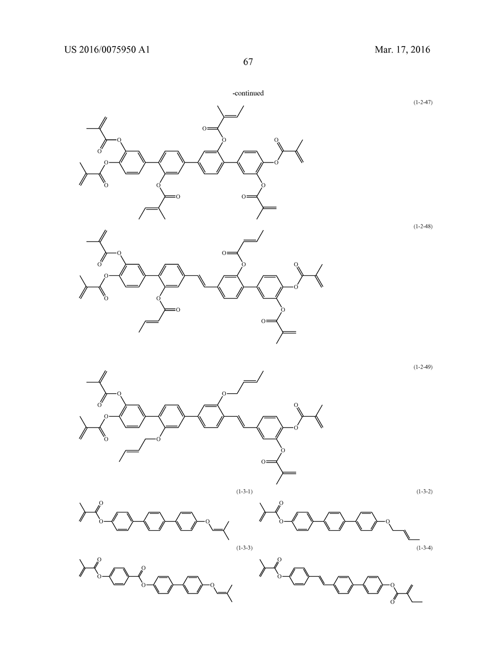 POLYMERIZABLE COMPOUND, POLYMERIZABLE COMPOSITION AND LIQUID CRYSTAL     DISPLAY DEVICE - diagram, schematic, and image 68