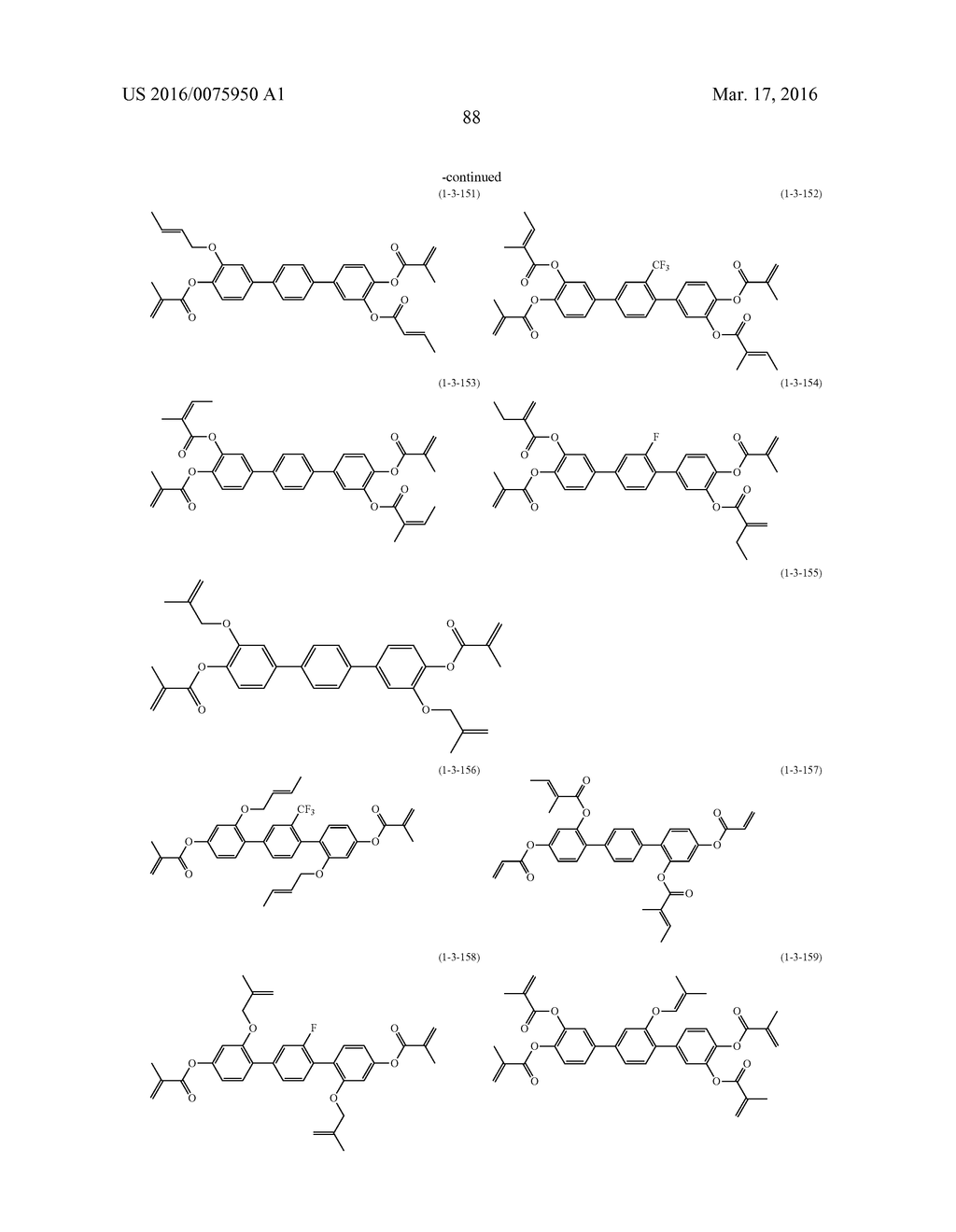 POLYMERIZABLE COMPOUND, POLYMERIZABLE COMPOSITION AND LIQUID CRYSTAL     DISPLAY DEVICE - diagram, schematic, and image 89