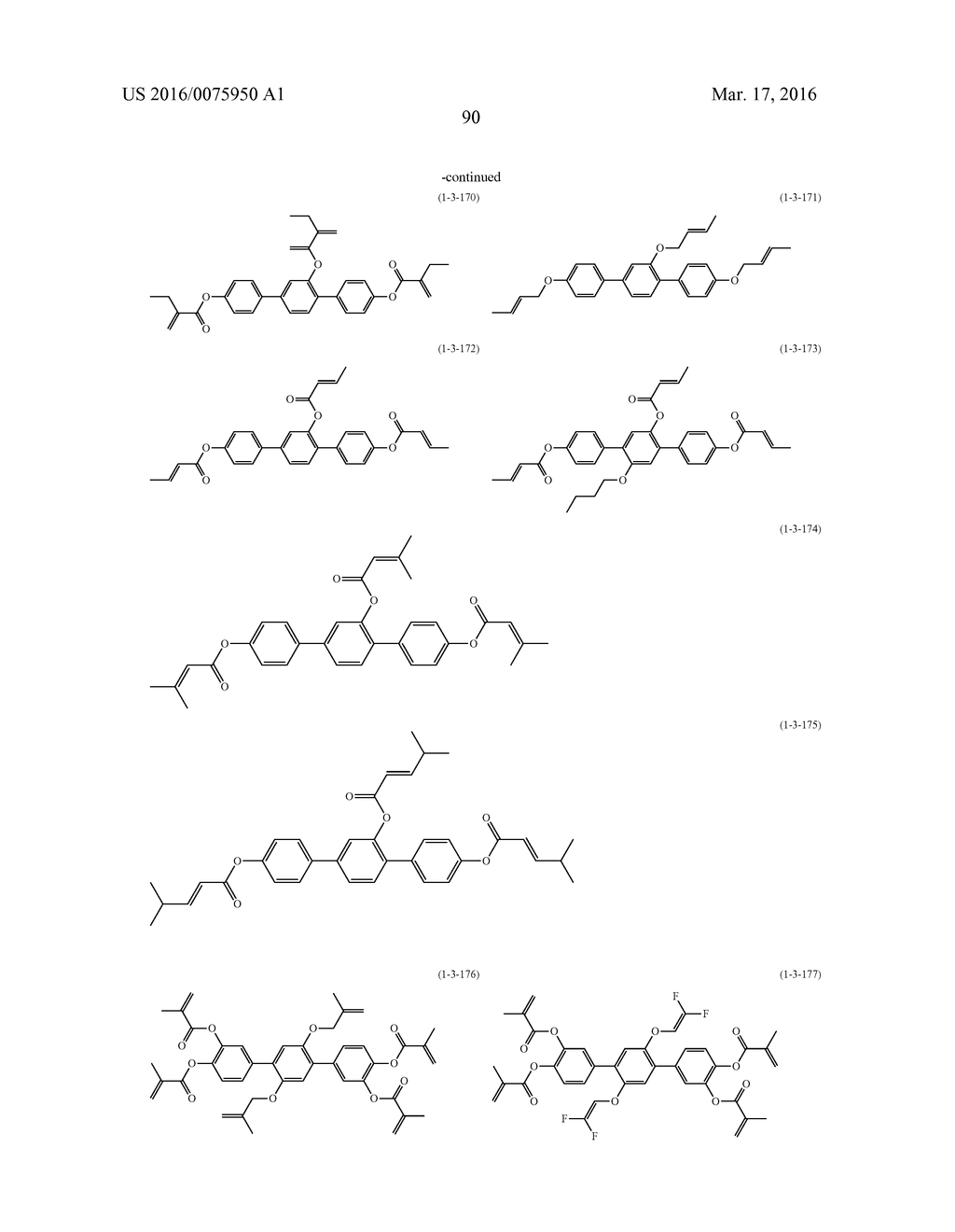 POLYMERIZABLE COMPOUND, POLYMERIZABLE COMPOSITION AND LIQUID CRYSTAL     DISPLAY DEVICE - diagram, schematic, and image 91