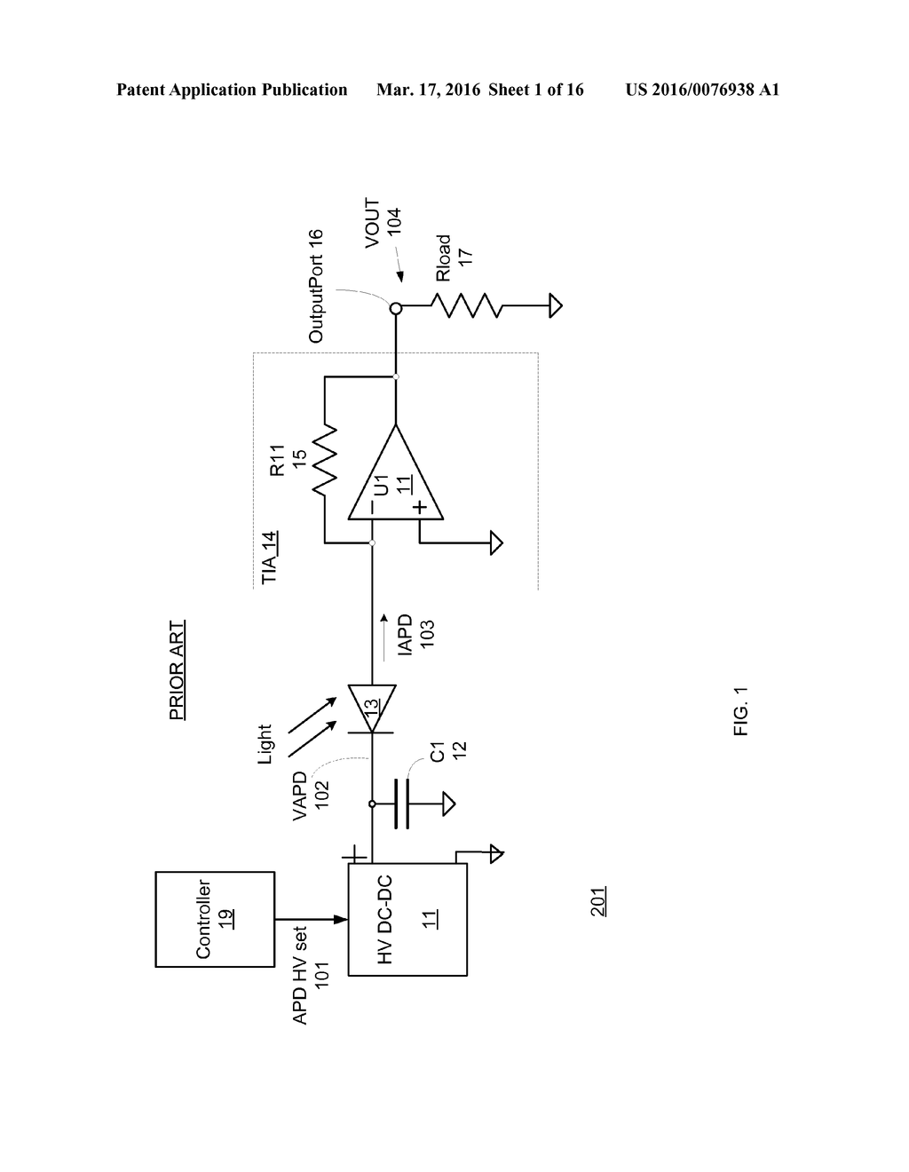 METHOD AND DEVICE FOR CONTROL OF AVALANCHE PHOTO-DIODE CHARACTERISTICS FOR     HIGH SPEED AND HIGH GAIN APPLICATIONS - diagram, schematic, and image 02