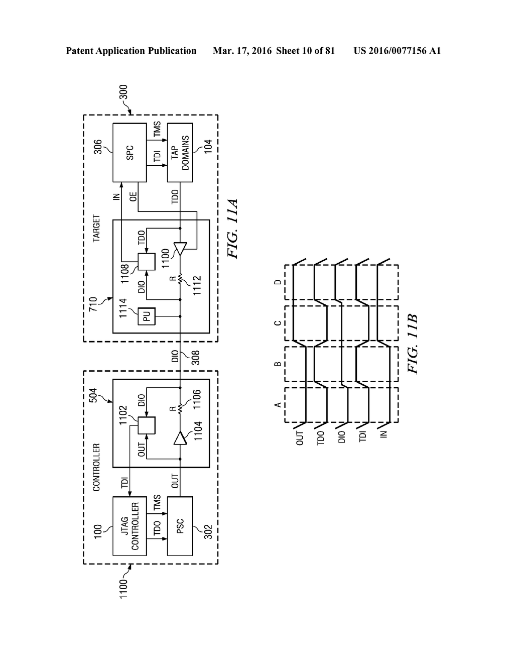 SELECTABLE JTAG OR TRACE ACCESS WITH DATA STORE AND OUTPUT - diagram, schematic, and image 11