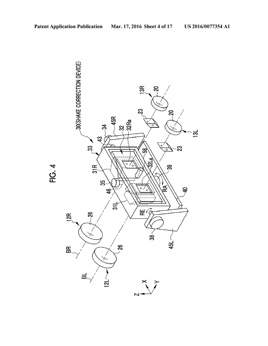 SHAKE CORRECTION DEVICE AND OBSERVATION DEVICE - diagram, schematic, and image 05