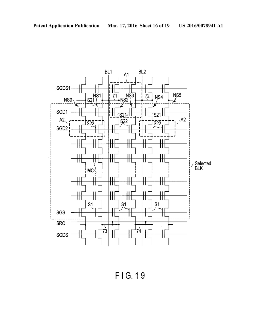 SEMICONDUCTOR MEMORY DEVICE INCLUDING A NAND STRING - diagram, schematic, and image 17