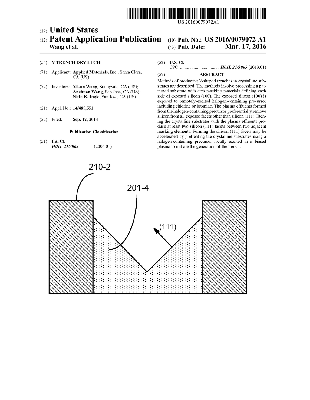 V TRENCH DRY ETCH - diagram, schematic, and image 01