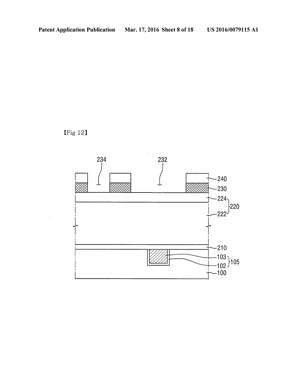 Methods for Fabricating Semiconductor Devices Using Liner Layers to Avoid     Damage to Underlying Patterns - diagram, schematic, and image 09