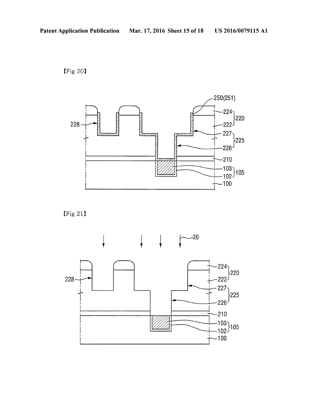 Methods for Fabricating Semiconductor Devices Using Liner Layers to Avoid     Damage to Underlying Patterns - diagram, schematic, and image 16