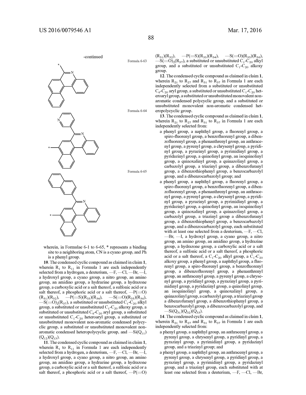 CONDENSED CYCLIC COMPOUND AND ORGANIC LIGHT-EMITTING DEVICE INCLUDING THE     SAME - diagram, schematic, and image 90
