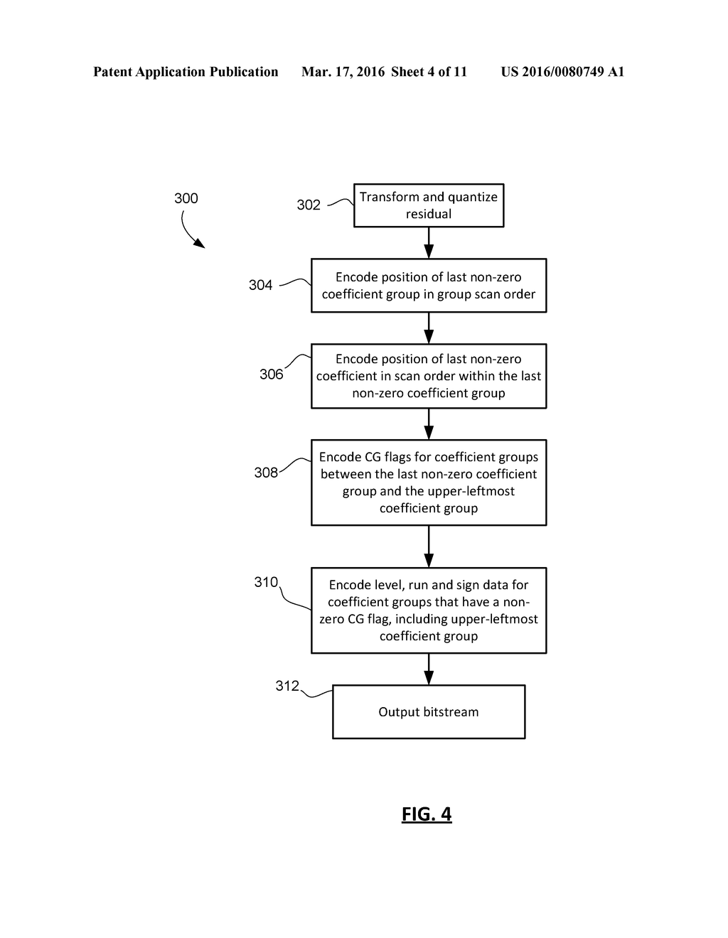 TRANSFORM COEFFICIENT CODING FOR CONTEXT-ADAPTIVE BINARY ENTROPY CODING OF     VIDEO - diagram, schematic, and image 05