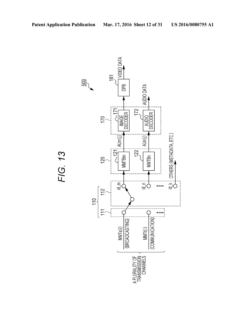 METHOD FOR DECODING DATA, DATA DECODING DEVICE, AND METHOD FOR     TRANSMITTING DATA - diagram, schematic, and image 13