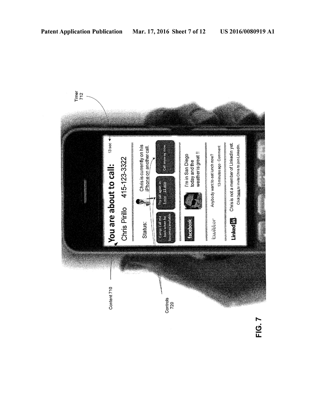 METHOD AND APPARATUS FOR CONTENT PRESENTATION IN ASSOCIATION WITH A     TELEPHONE CALL - diagram, schematic, and image 08