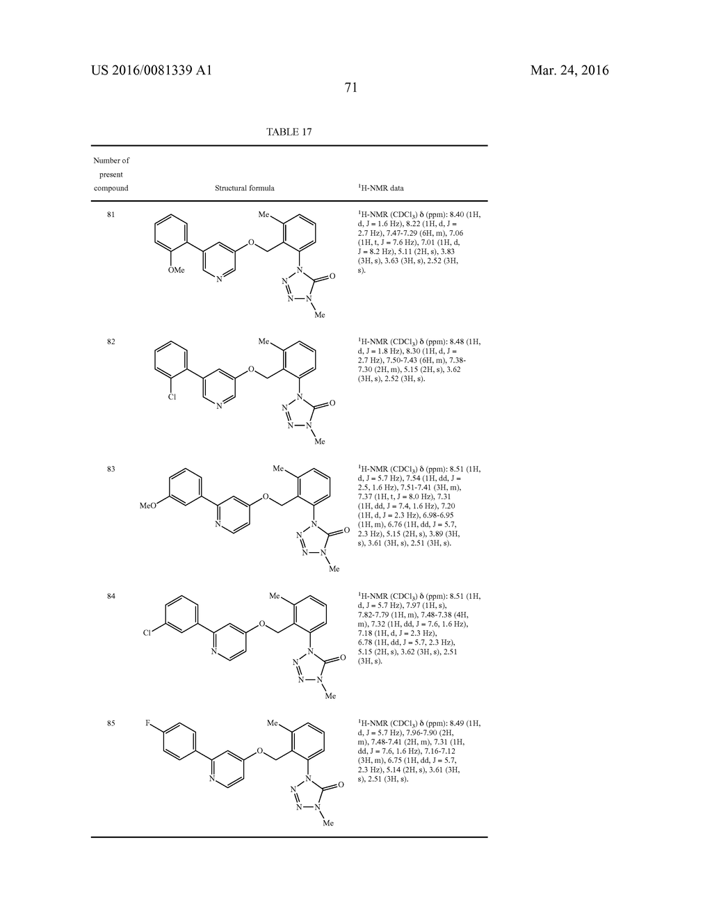 TETRAZOLINONE COMPOUND AND USE OF SAME - diagram, schematic, and image 72