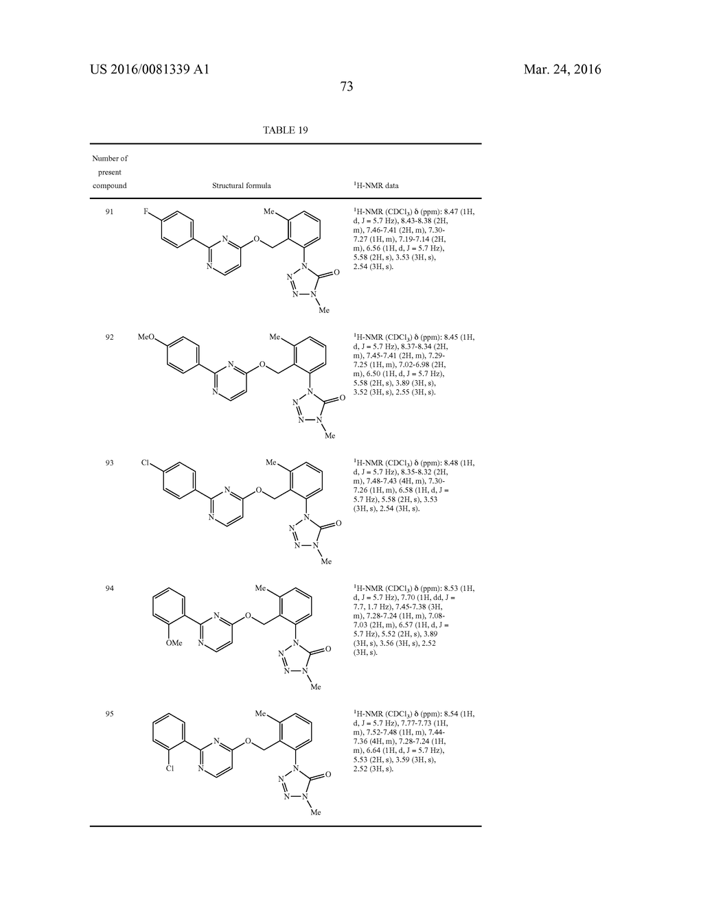 TETRAZOLINONE COMPOUND AND USE OF SAME - diagram, schematic, and image 74