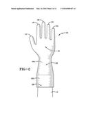 GLOVE WITH A WIDENED CUFF AREA diagram and image