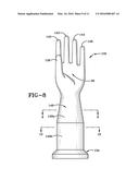 GLOVE WITH A WIDENED CUFF AREA diagram and image